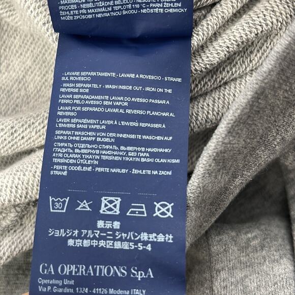 Armani Exchange S Gray Elastic Drawstring Jogger Cotton Blend Sweatpants - Picture 12 of 16